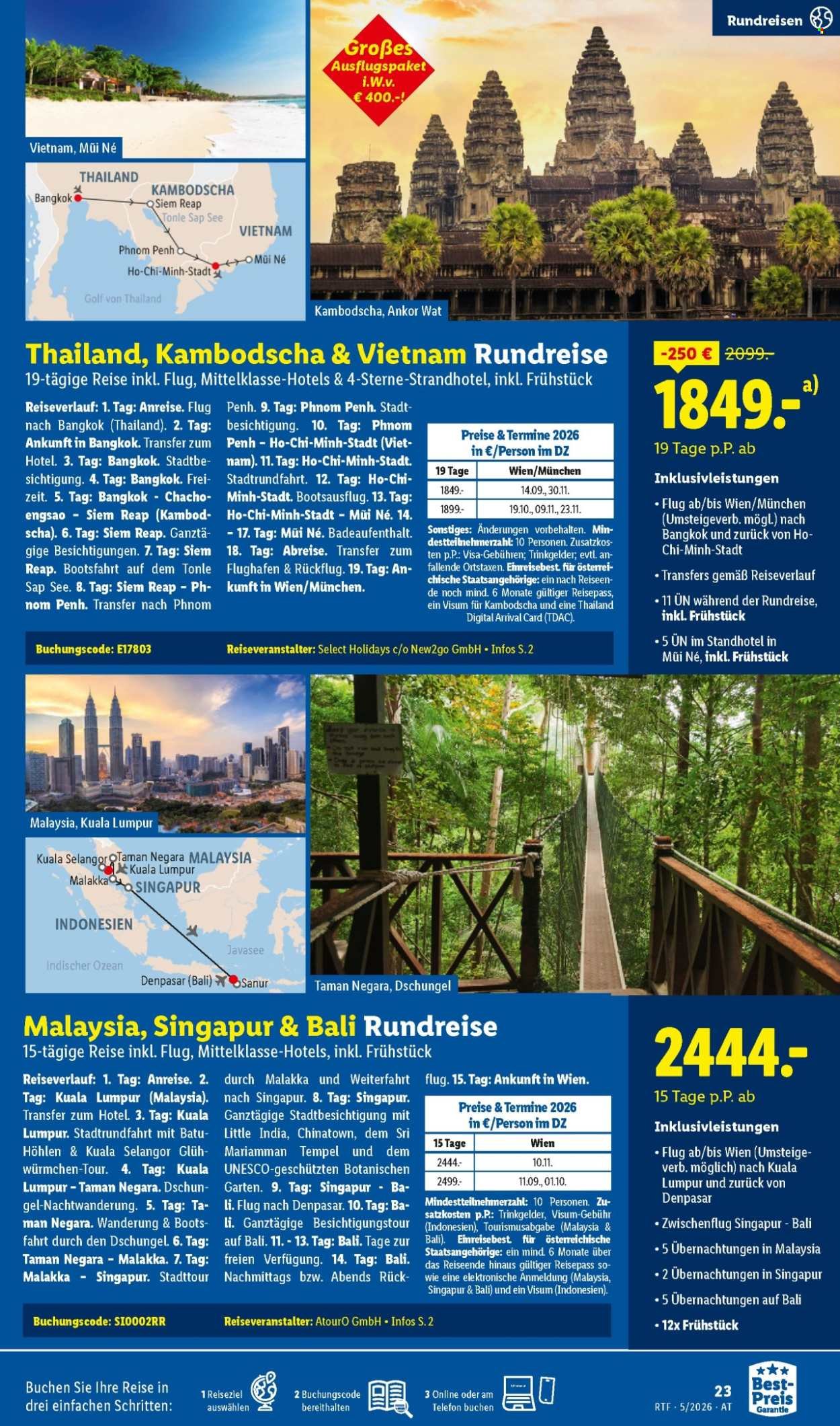LIDL Flugblatt - Mai/Juni Reise-Highlights