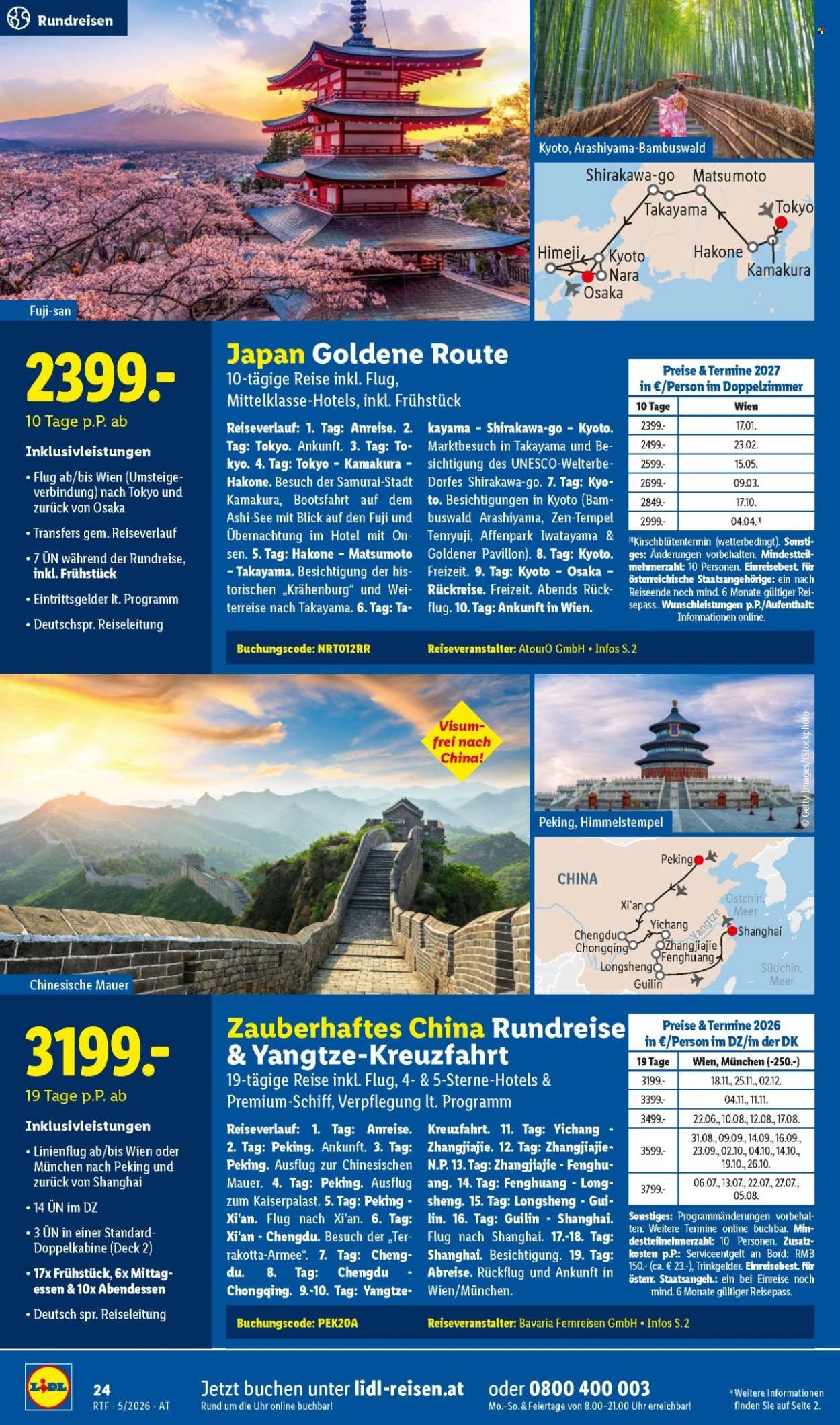 LIDL Flugblatt - Mai/Juni Reise-Highlights