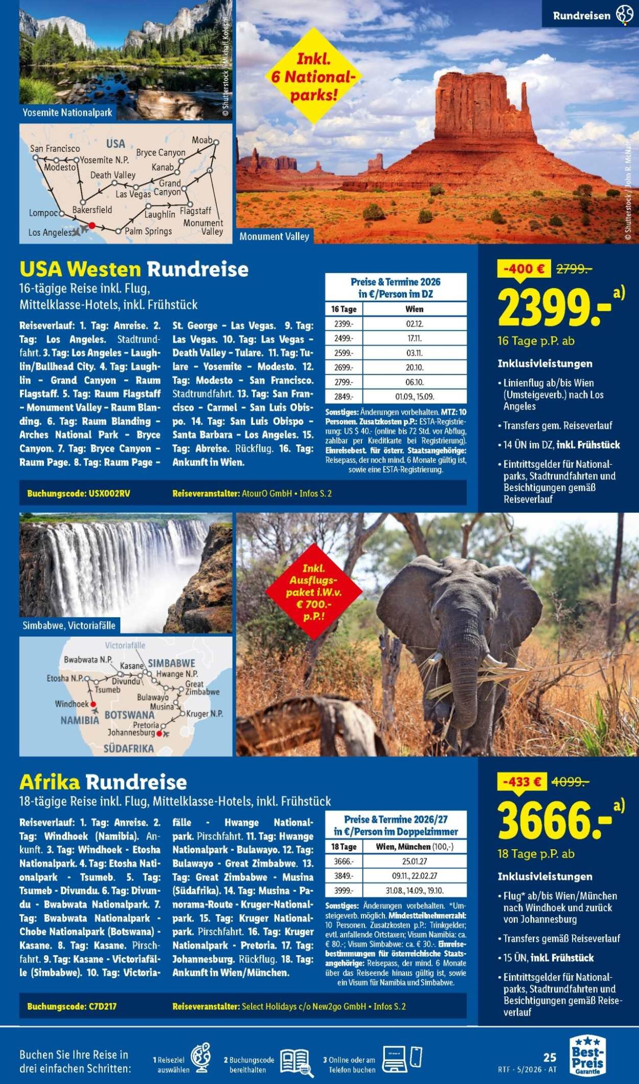 LIDL Flugblatt - Mai/Juni Reise-Highlights