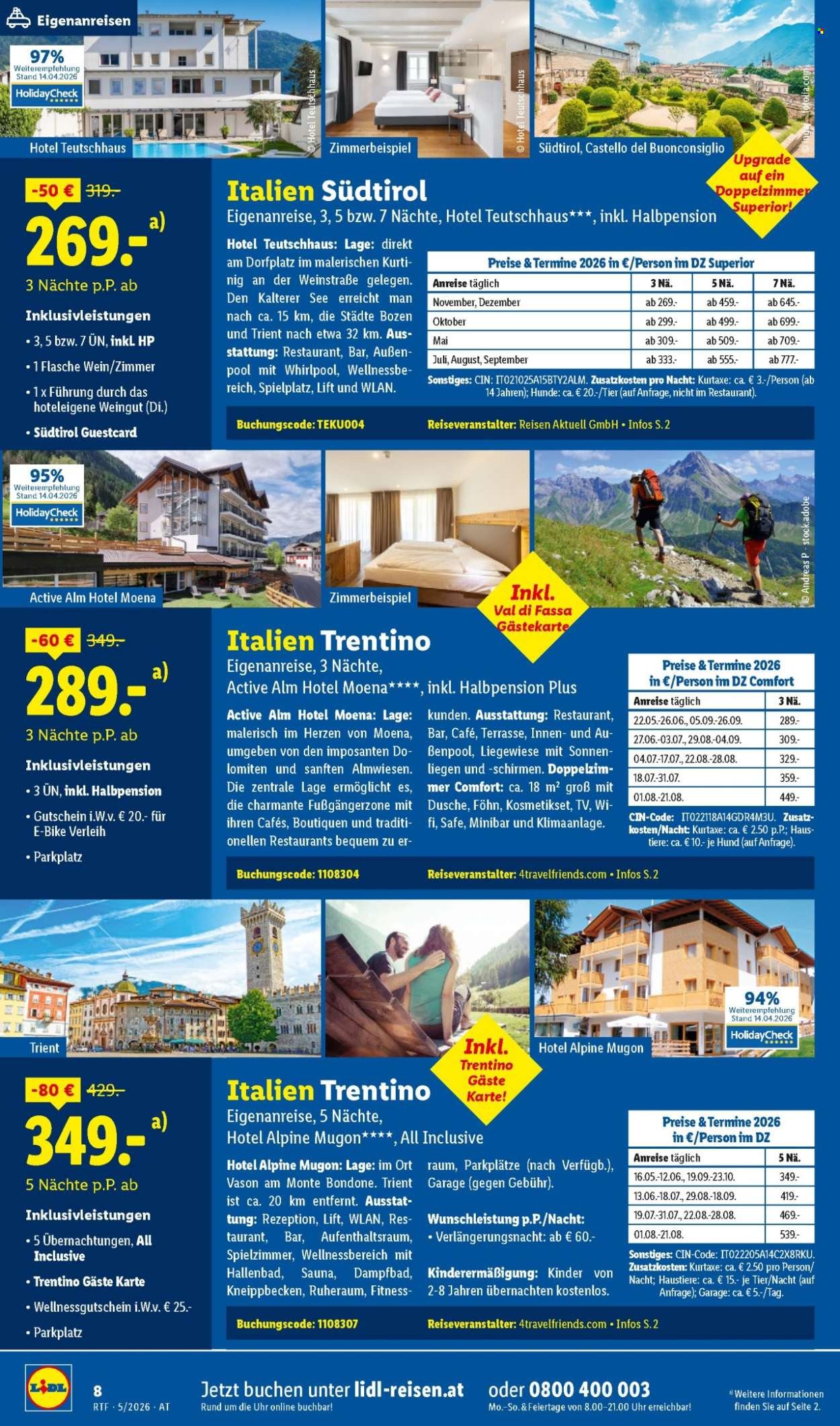 LIDL Flugblatt - Mai/Juni Reise-Highlights