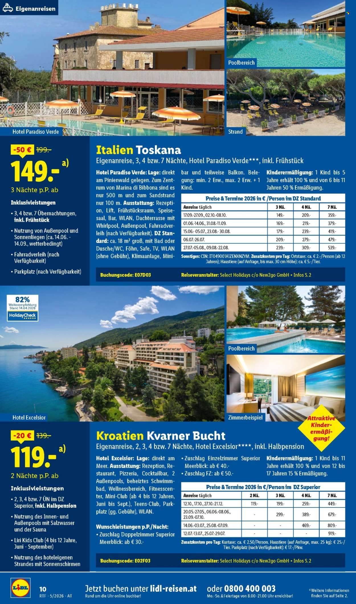 LIDL Flugblatt - Mai/Juni Reise-Highlights