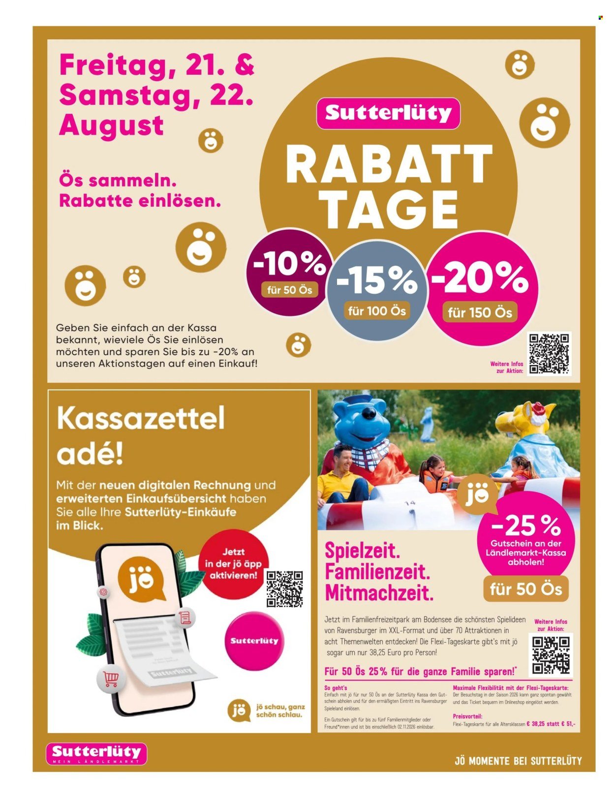 SUTTERLÜTY Flugblatt - Ab Donnerstag, 20.8.2026