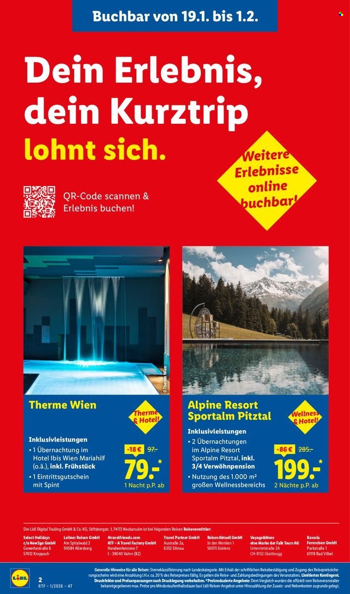LIDL Flugblatt - Jänner/Februar Reise-Highlights