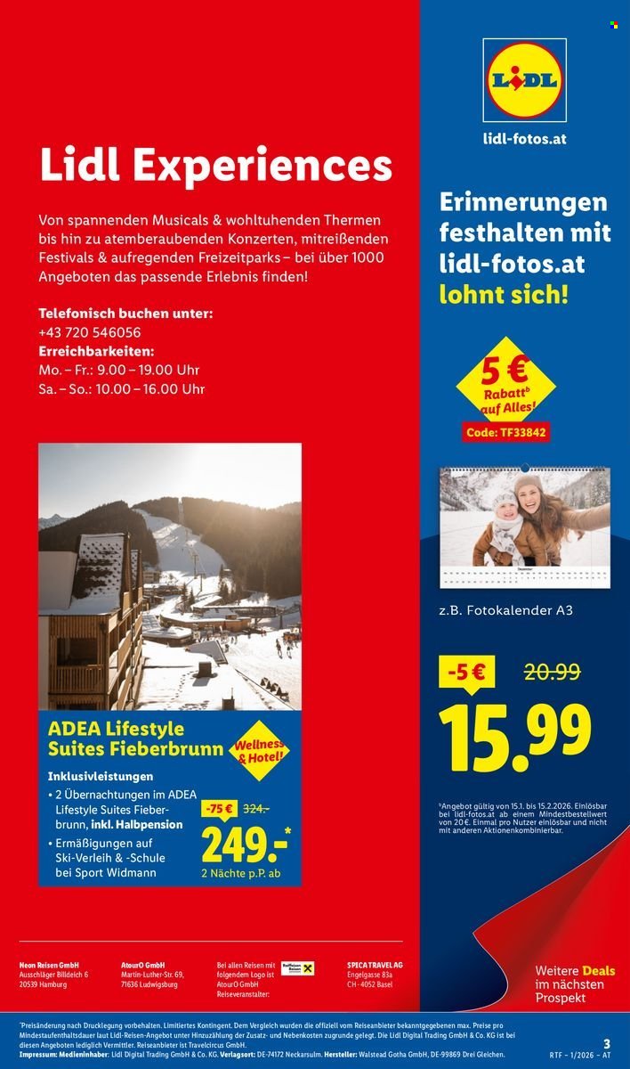 LIDL Flugblatt - Jänner/Februar Reise-Highlights
