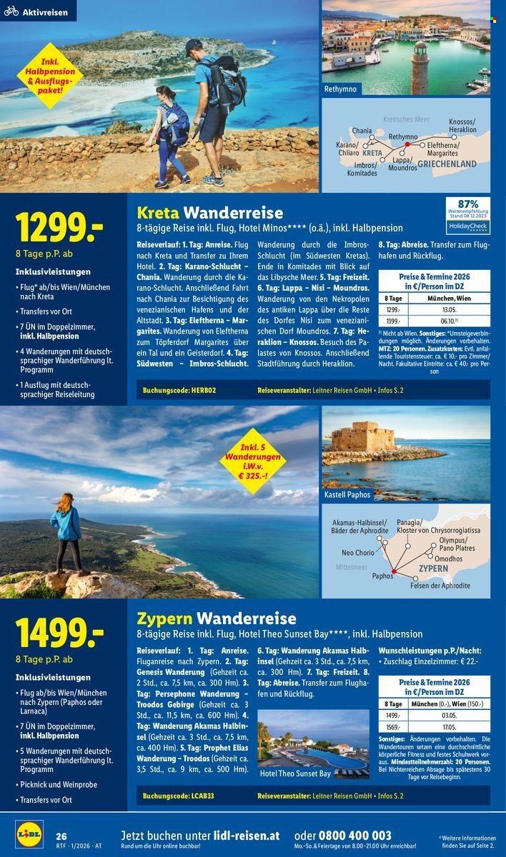 LIDL Flugblatt - Jänner/Februar Reise-Highlights