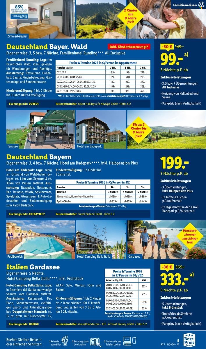 LIDL Flugblatt - Jänner/Februar Reise-Highlights