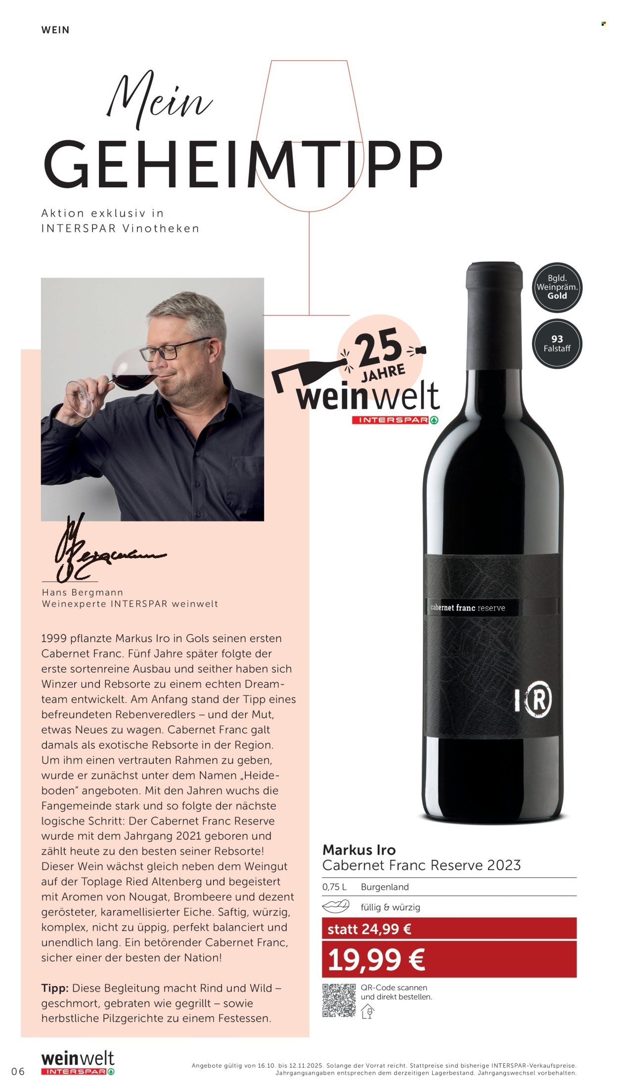 INTERSPAR Flugblatt - Weinwelt Bestseller 11/25 (2025-10-16 - 2025-11-12)