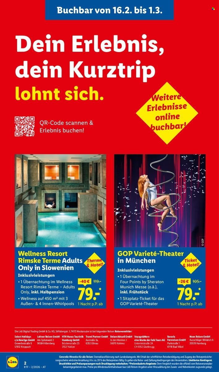 LIDL Flugblatt - Februar/März Reise-Highlights