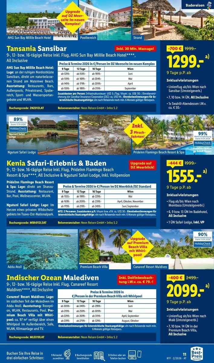 LIDL Flugblatt - Februar/März Reise-Highlights