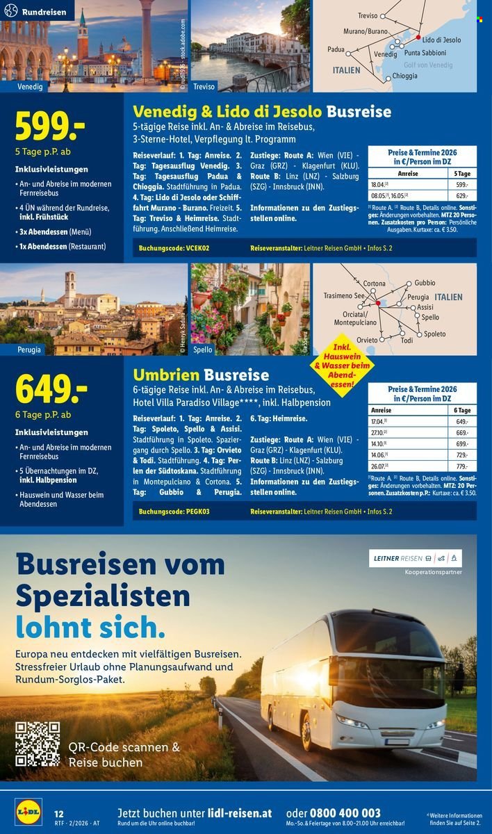 LIDL Flugblatt - Februar/März Reise-Highlights