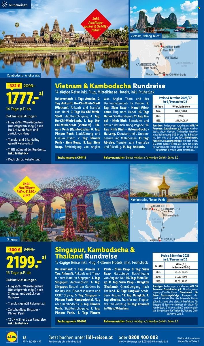 LIDL Flugblatt - Februar/März Reise-Highlights