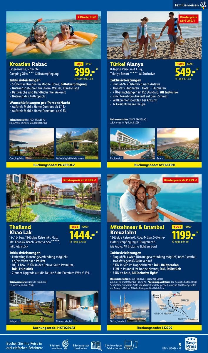 LIDL Flugblatt - Februar/März Reise-Highlights