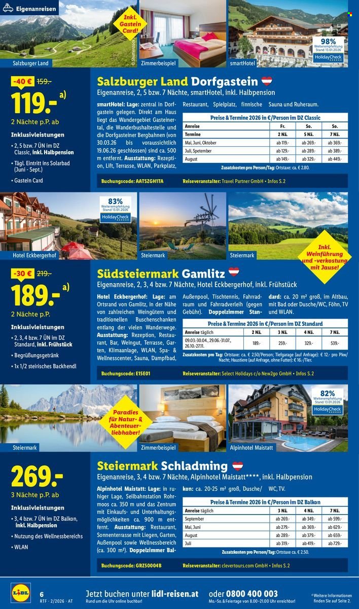 LIDL Flugblatt - Februar/März Reise-Highlights