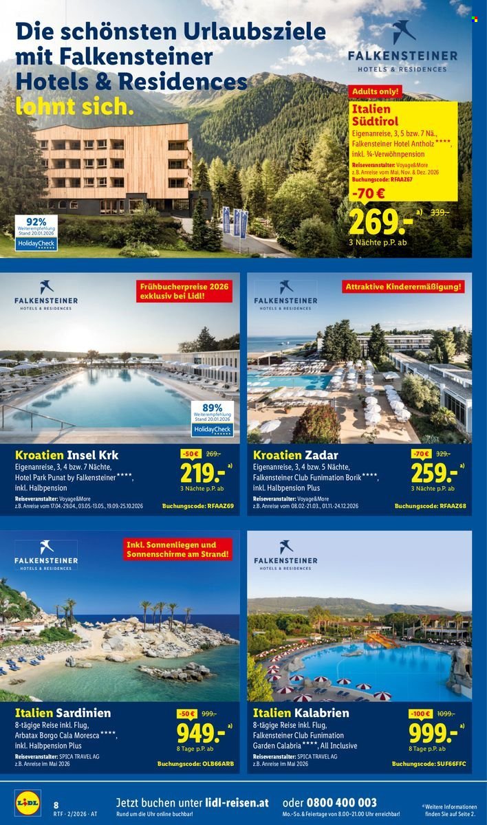 LIDL Flugblatt - Februar/März Reise-Highlights