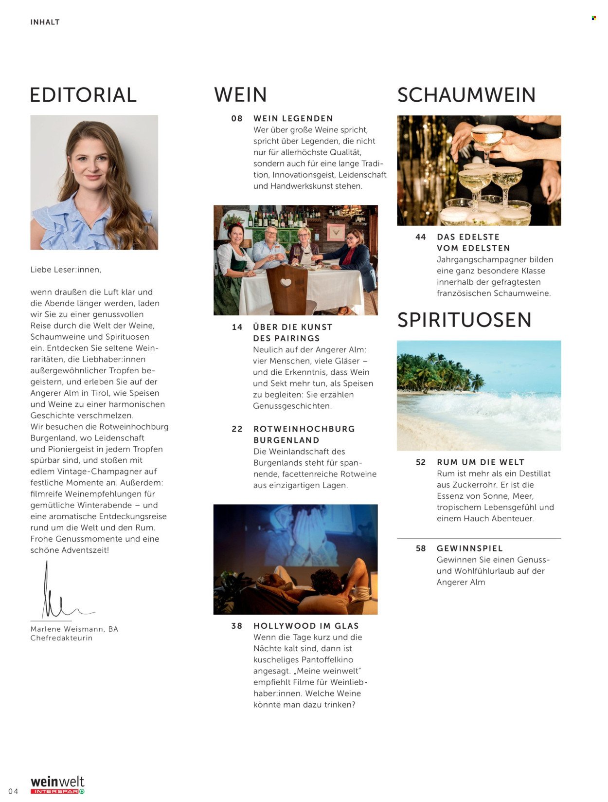 INTERSPAR Flugblatt - Weinwelt Magazin Winter