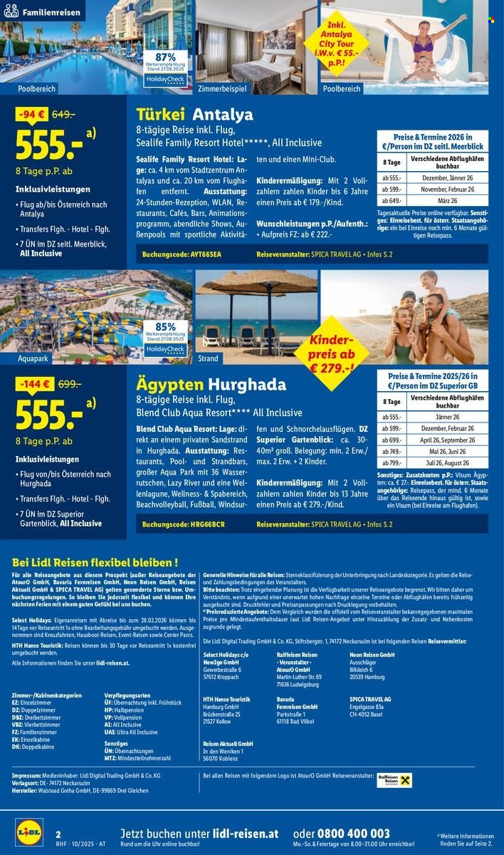 LIDL Flugblatt - Reisen - Oktober Reise-Highlights (2025-09-27 - 2025-10-31)