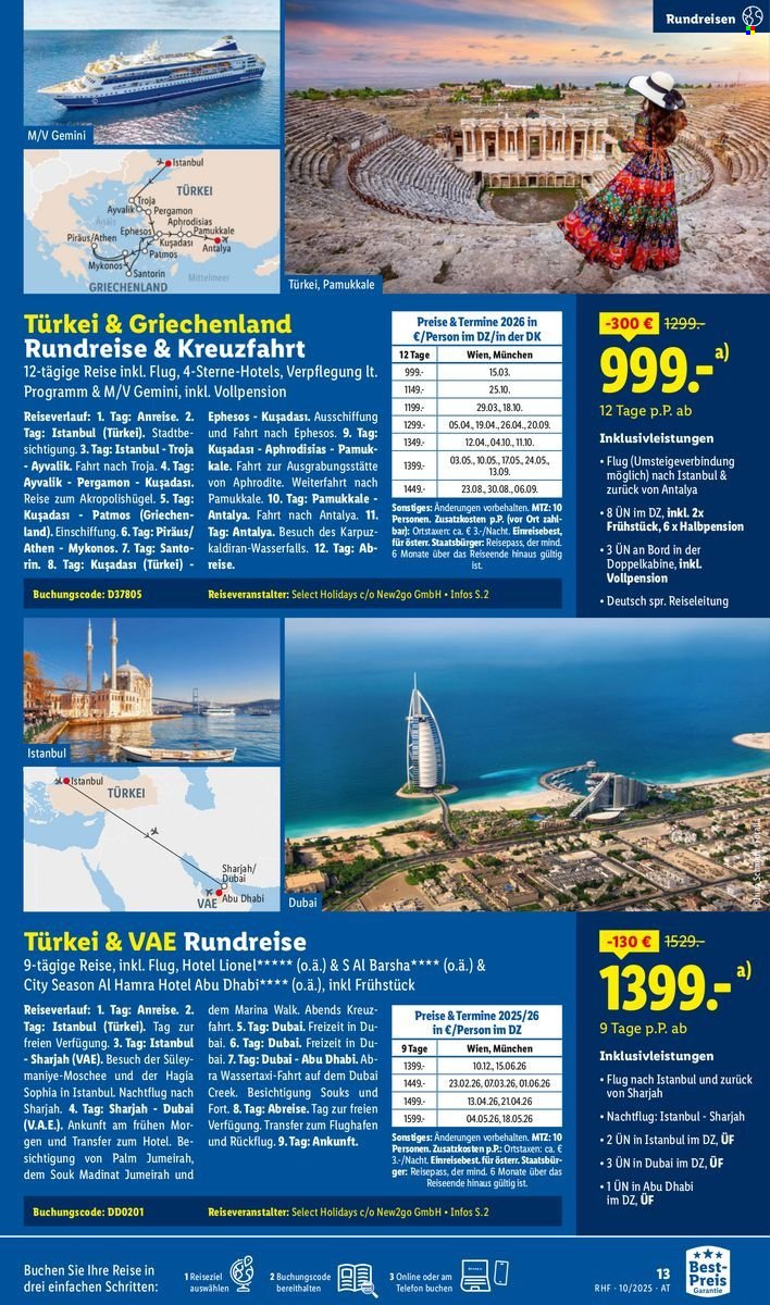 LIDL Flugblatt - Reisen - Oktober Reise-Highlights (2025-09-27 - 2025-10-31)