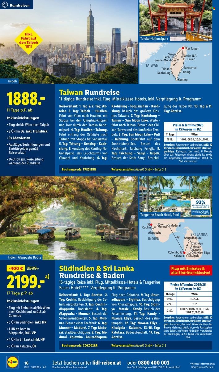LIDL Flugblatt - Reisen - Oktober Reise-Highlights (2025-09-27 - 2025-10-31)