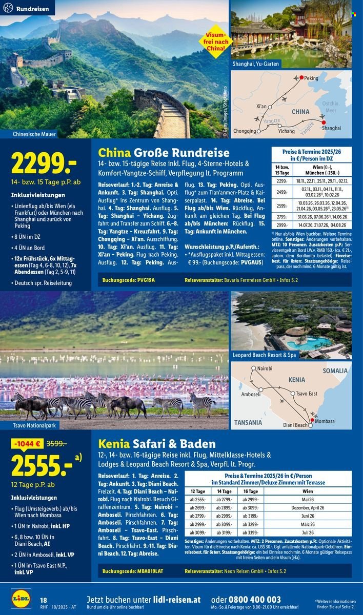 LIDL Flugblatt - Reisen - Oktober Reise-Highlights (2025-09-27 - 2025-10-31)