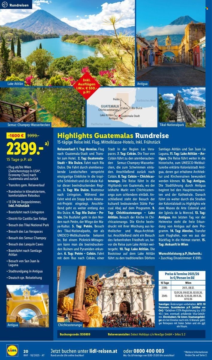 LIDL Flugblatt - Reisen - Oktober Reise-Highlights (2025-09-27 - 2025-10-31)