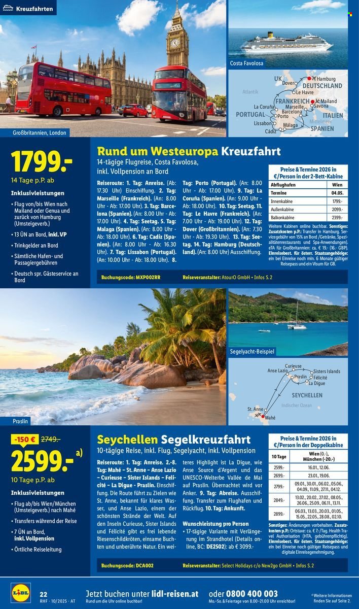 LIDL Flugblatt - Reisen - Oktober Reise-Highlights (2025-09-27 - 2025-10-31)