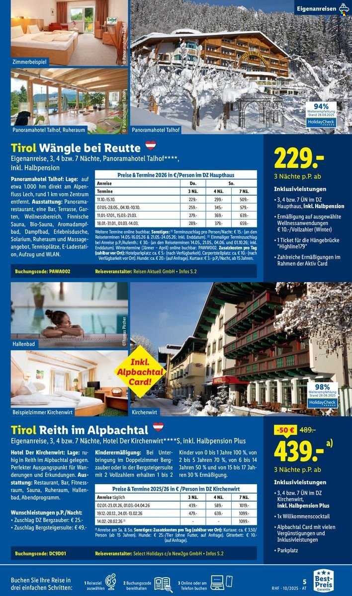LIDL Flugblatt - Reisen - Oktober Reise-Highlights (2025-09-27 - 2025-10-31)