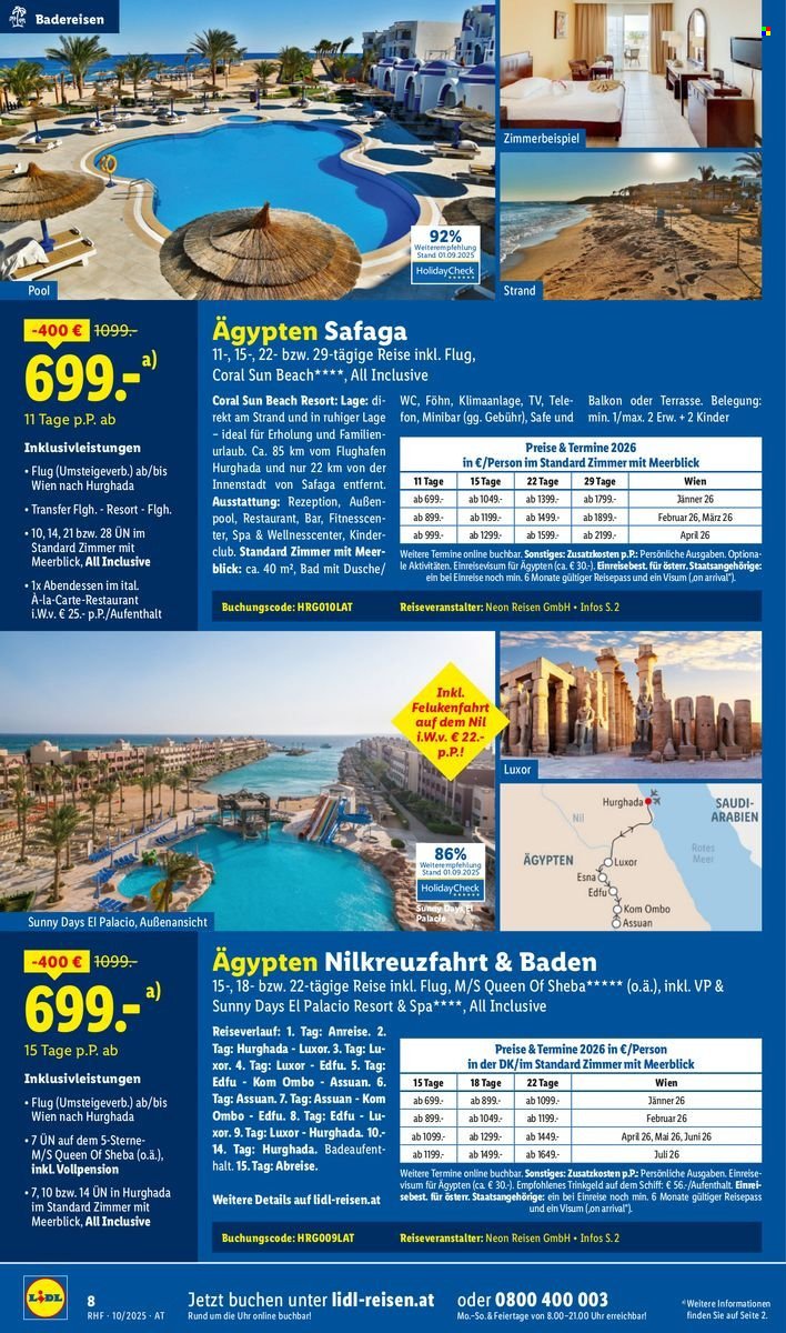 LIDL Flugblatt - Reisen - Oktober Reise-Highlights (2025-09-27 - 2025-10-31)