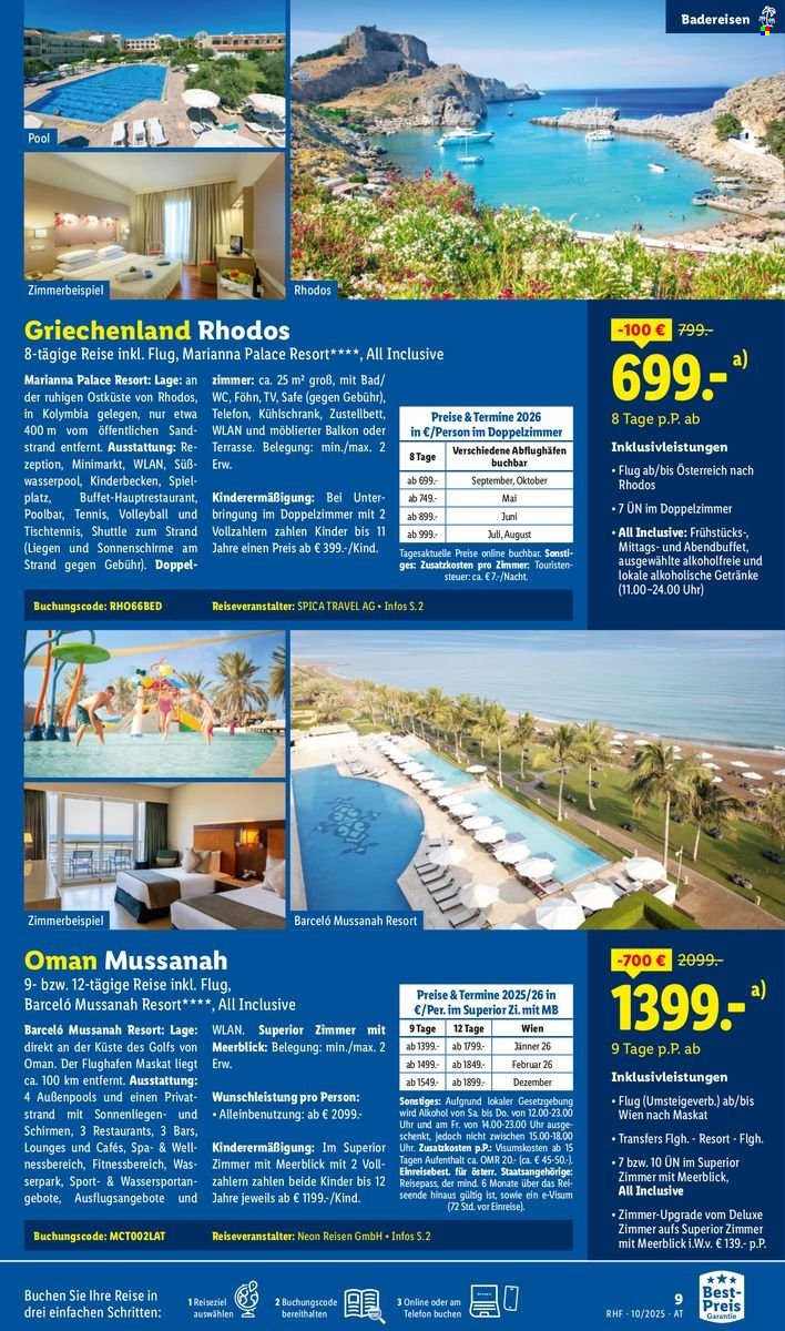 LIDL Flugblatt - Reisen - Oktober Reise-Highlights (2025-09-27 - 2025-10-31)