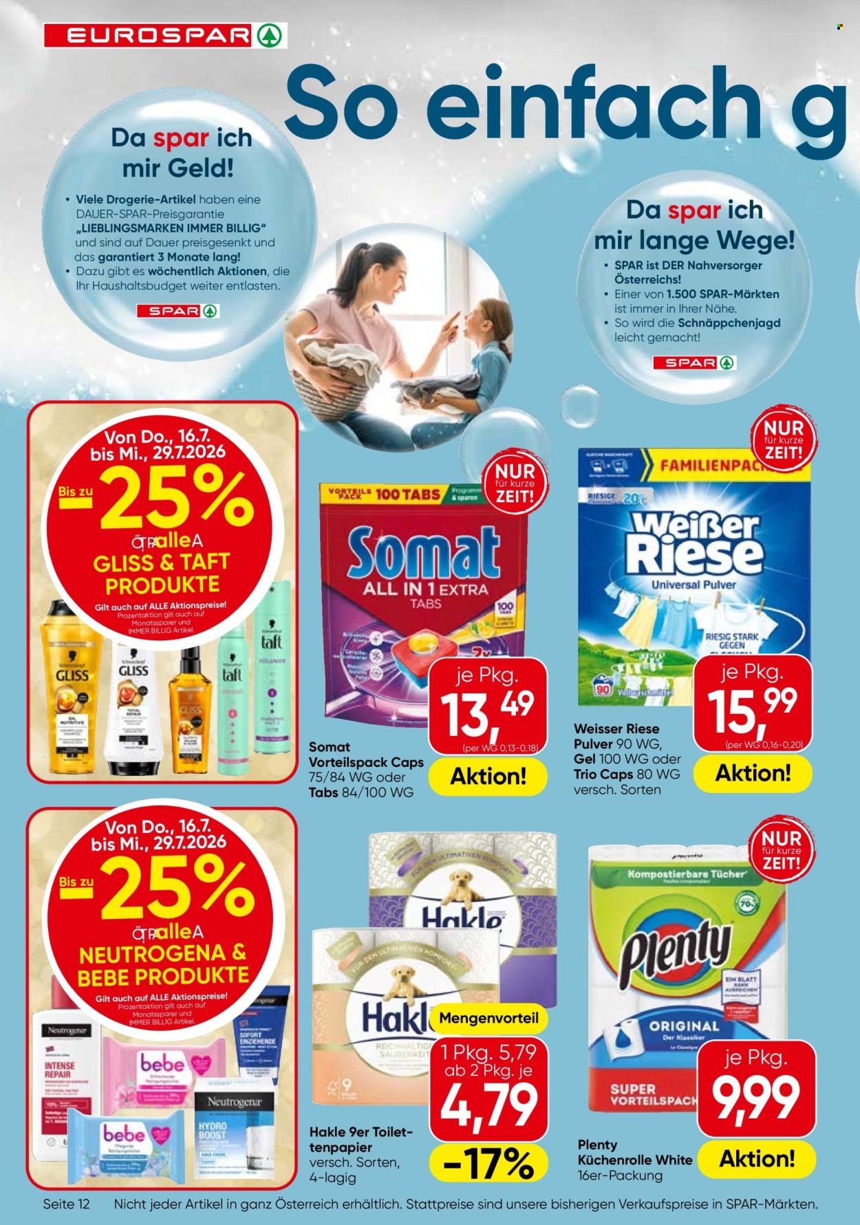 EUROSPAR Flugblatt - Ab Donnerstag, 16.7.2026