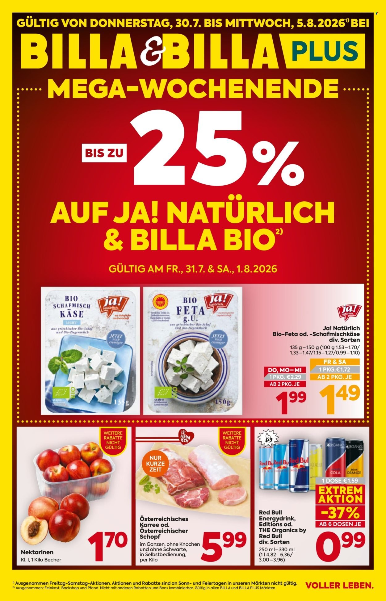 BILLA Flugblatt - Ab Donnerstag, 30.7.2026