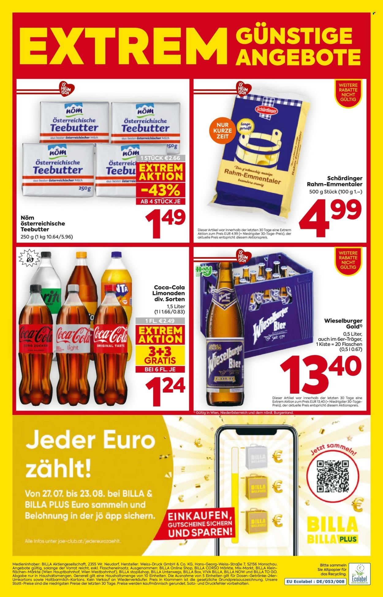 BILLA Flugblatt - Ab Donnerstag, 30.7.2026