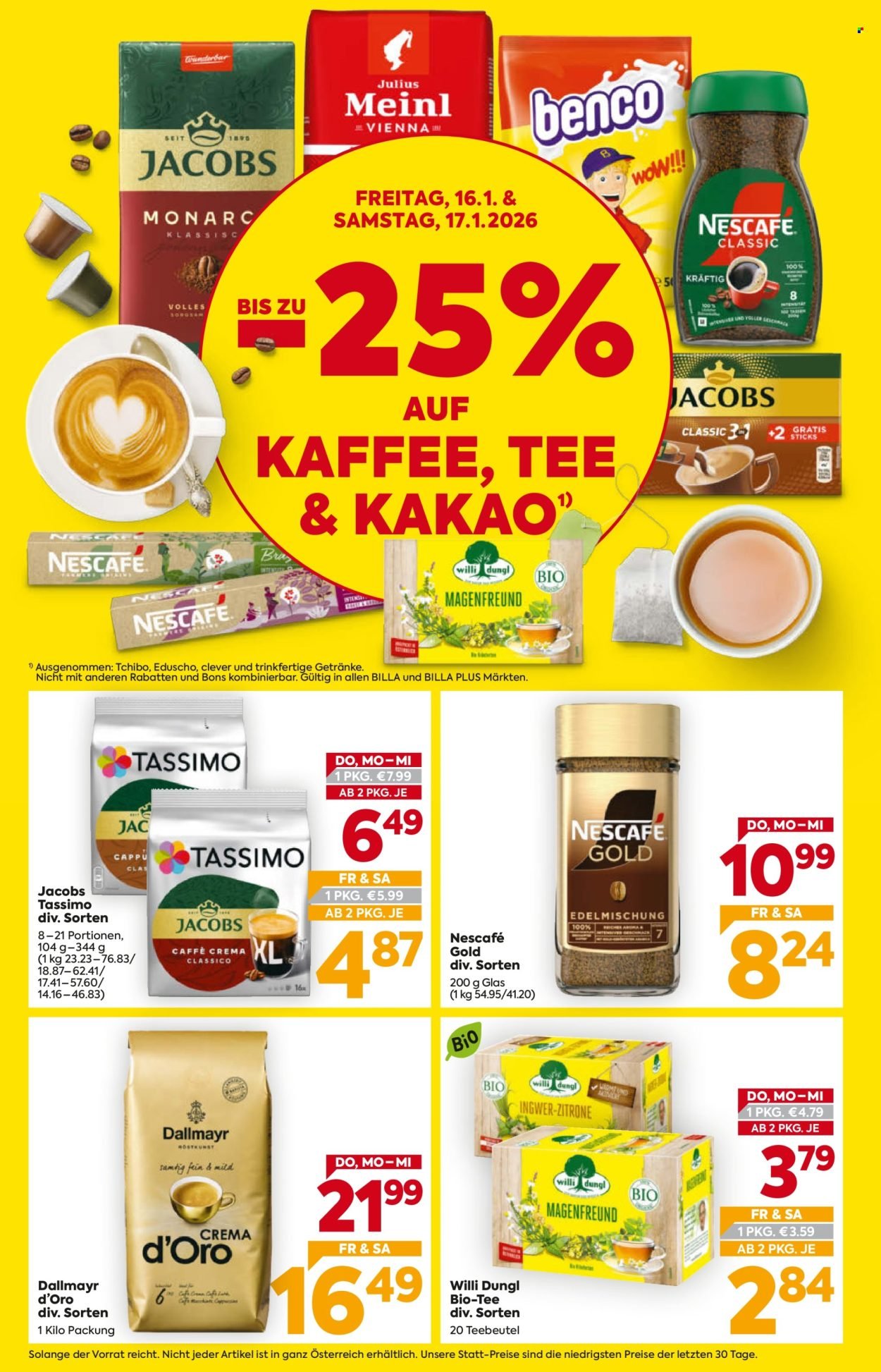 BILLA Flugblatt - Ab Donnerstag, 15.1.2026