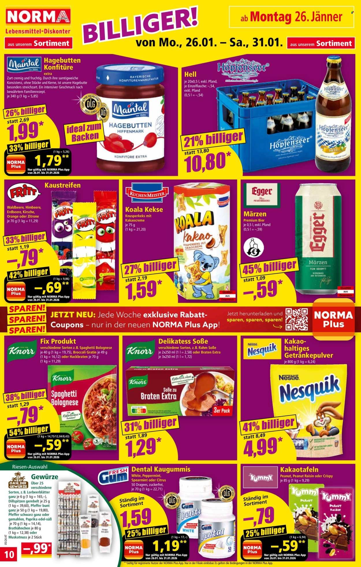 NORMA Flugblatt - Ab Montag, 26.1.2026