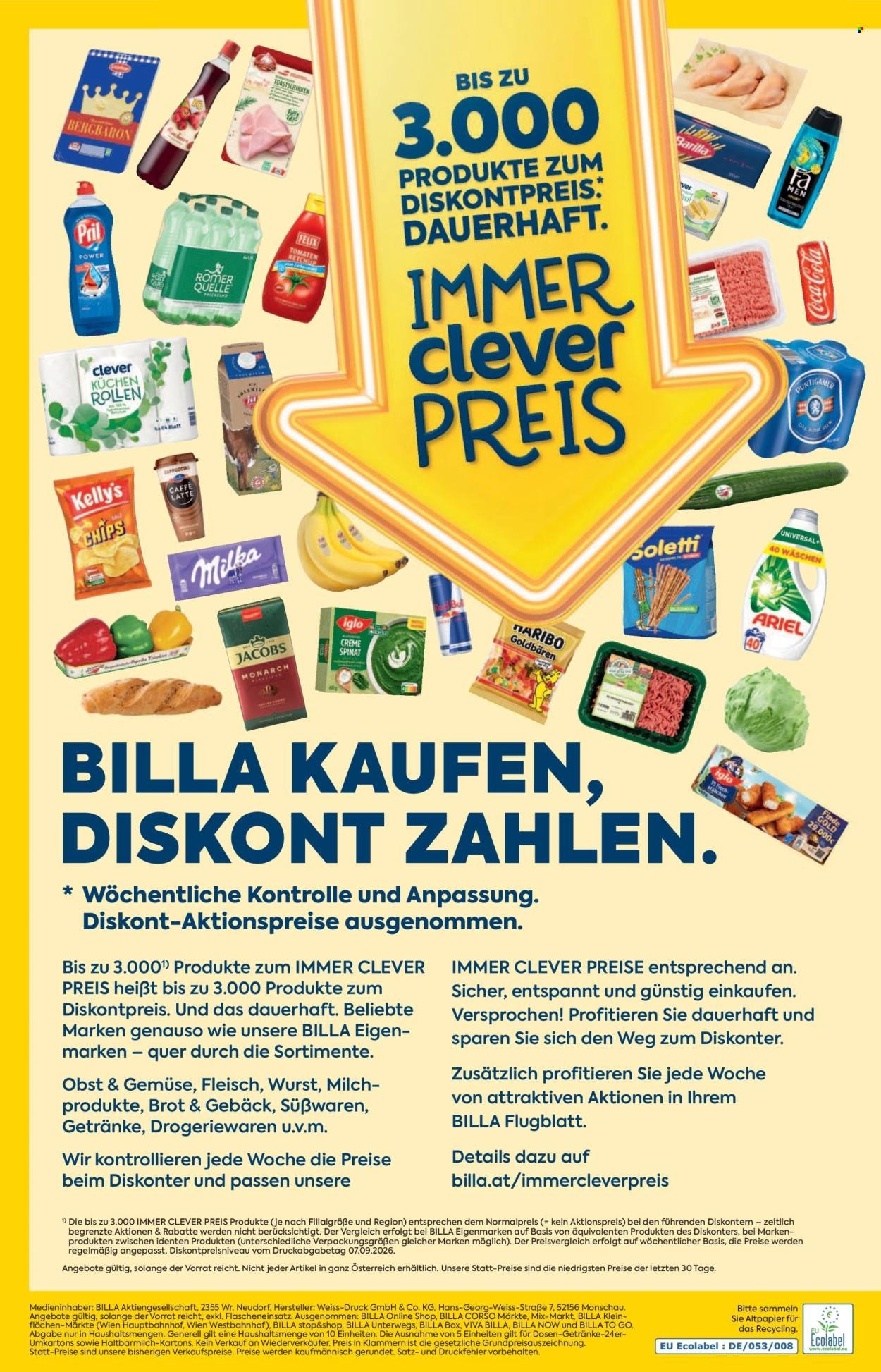 BILLA Flugblatt - Ab Donnerstag, 24.9.2026