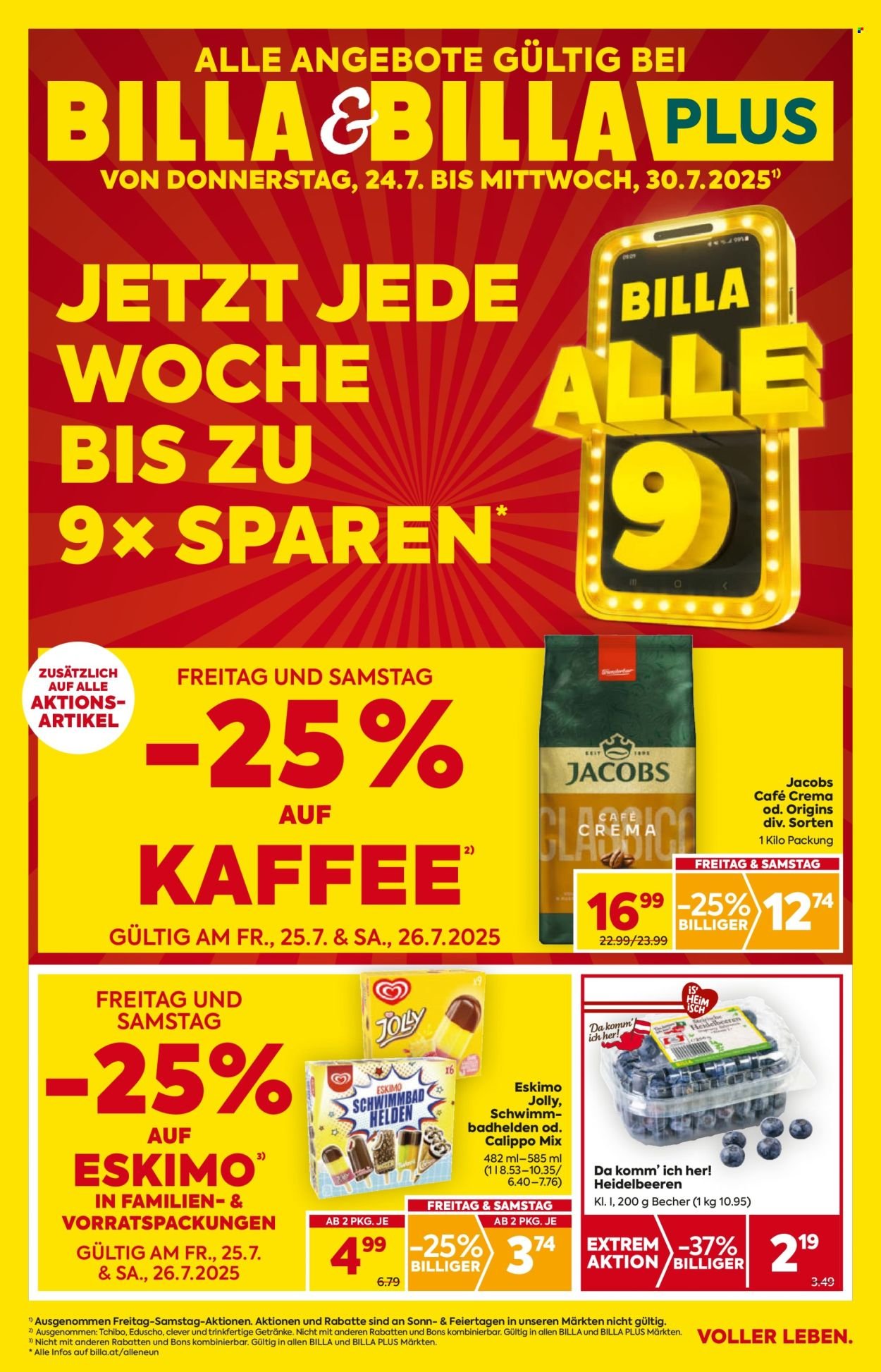 BILLA Flugblatt - Ab Donnerstag, 24.7.2025 (2025-07-24 - 2025-07-30) | 1