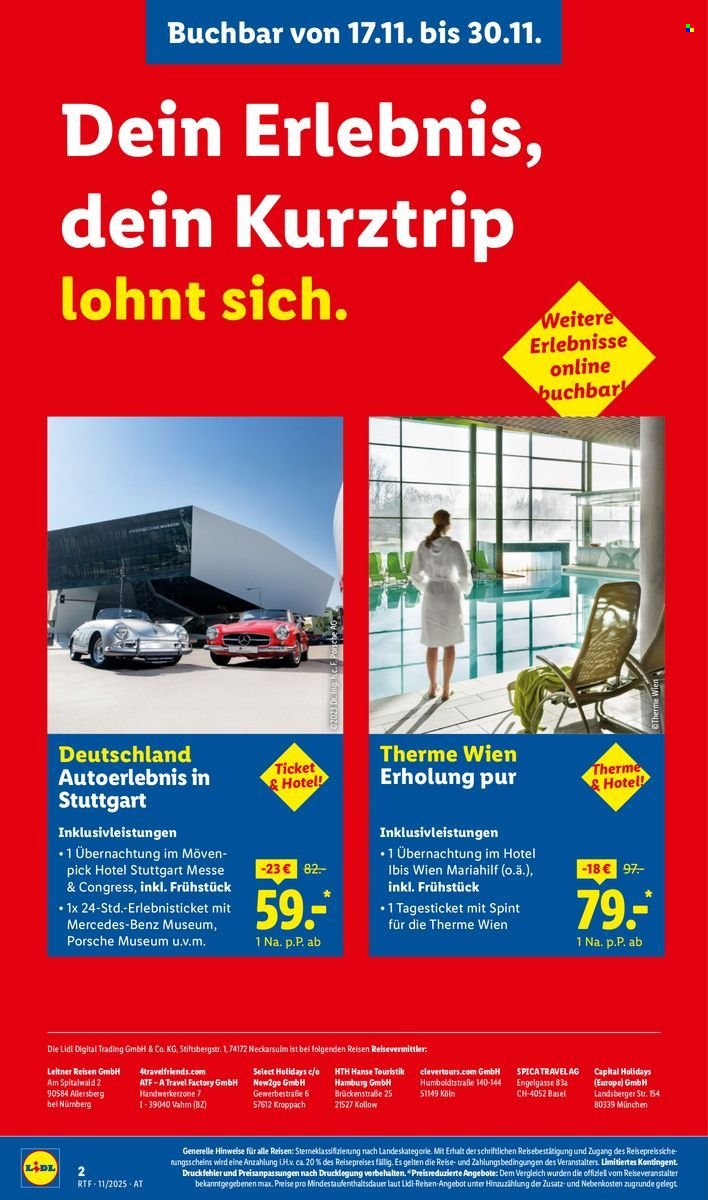 LIDL Flugblatt - Reisen - November/Dezember Reise-Highlights (2025-11-12 - 2025-12-15)