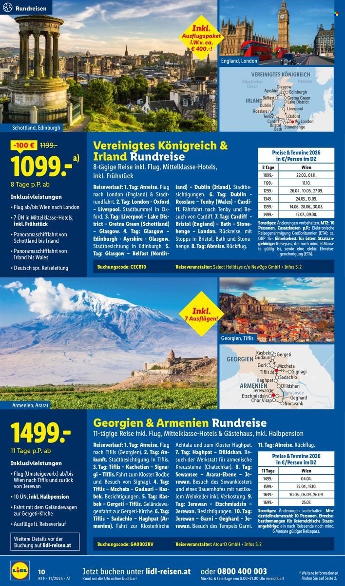 LIDL Flugblatt - Reisen - November/Dezember Reise-Highlights (2025-11-12 - 2025-12-15)