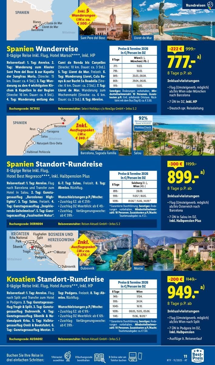 LIDL Flugblatt - Reisen - November/Dezember Reise-Highlights (2025-11-12 - 2025-12-15)