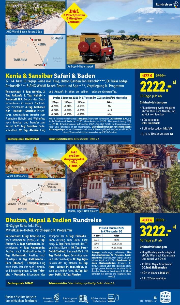 LIDL Flugblatt - Reisen - November/Dezember Reise-Highlights (2025-11-12 - 2025-12-15)