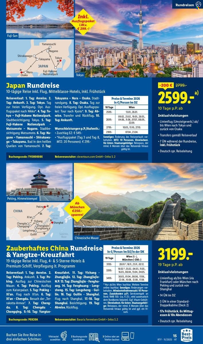 LIDL Flugblatt - Reisen - November/Dezember Reise-Highlights (2025-11-12 - 2025-12-15)