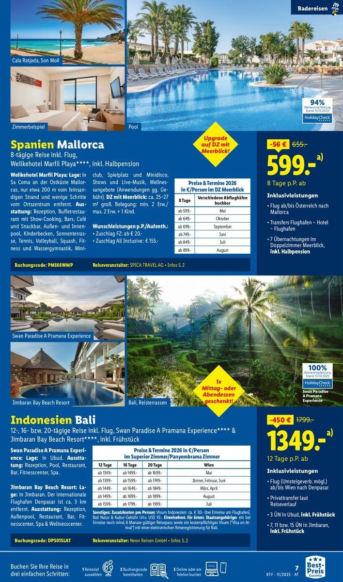 LIDL Flugblatt - Reisen - November/Dezember Reise-Highlights (2025-11-12 - 2025-12-15)