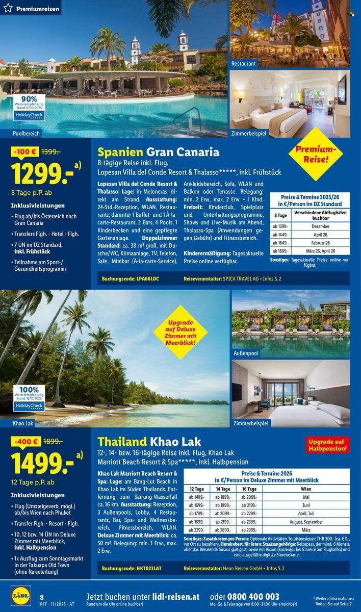LIDL Flugblatt - Reisen - November/Dezember Reise-Highlights (2025-11-12 - 2025-12-15)