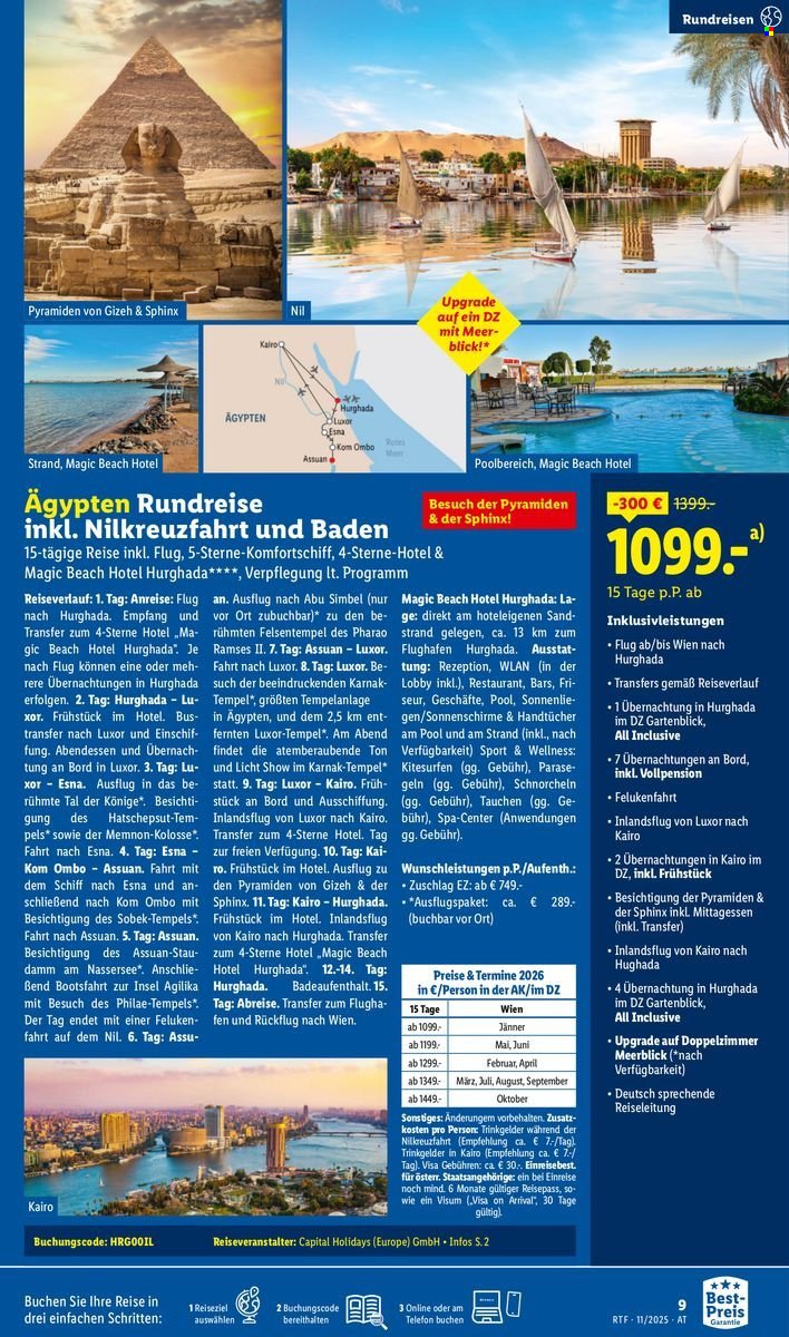 LIDL Flugblatt - Reisen - November/Dezember Reise-Highlights (2025-11-12 - 2025-12-15)