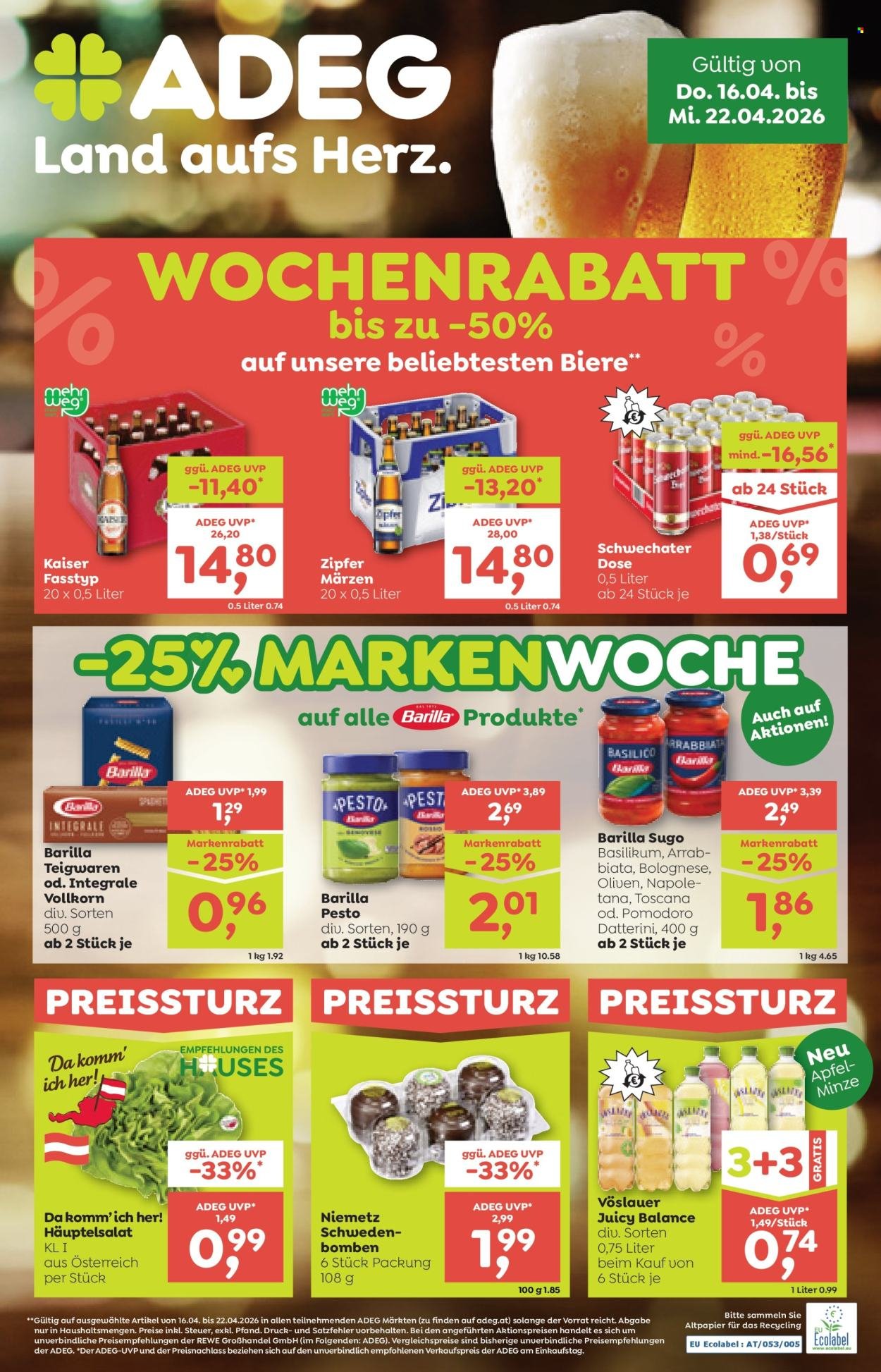 ADEG Flugblatt - Ab Donnerstag, 16.4.2026