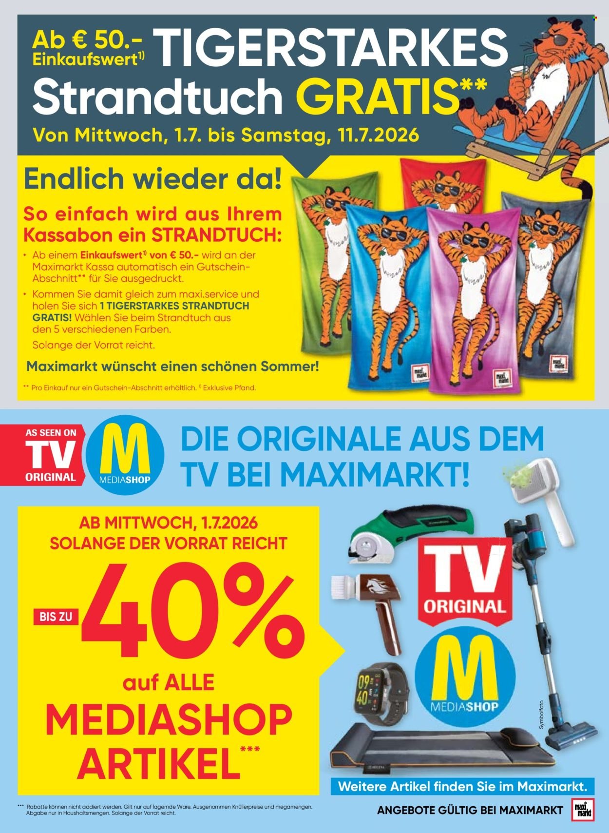 MAXIMARKT Flugblatt - Ab Mittwoch, 1.7.2026