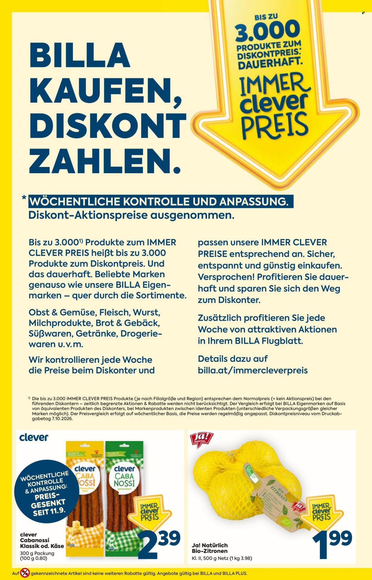 BILLA Flugblatt - Ab Donnerstag, 22.10.2026