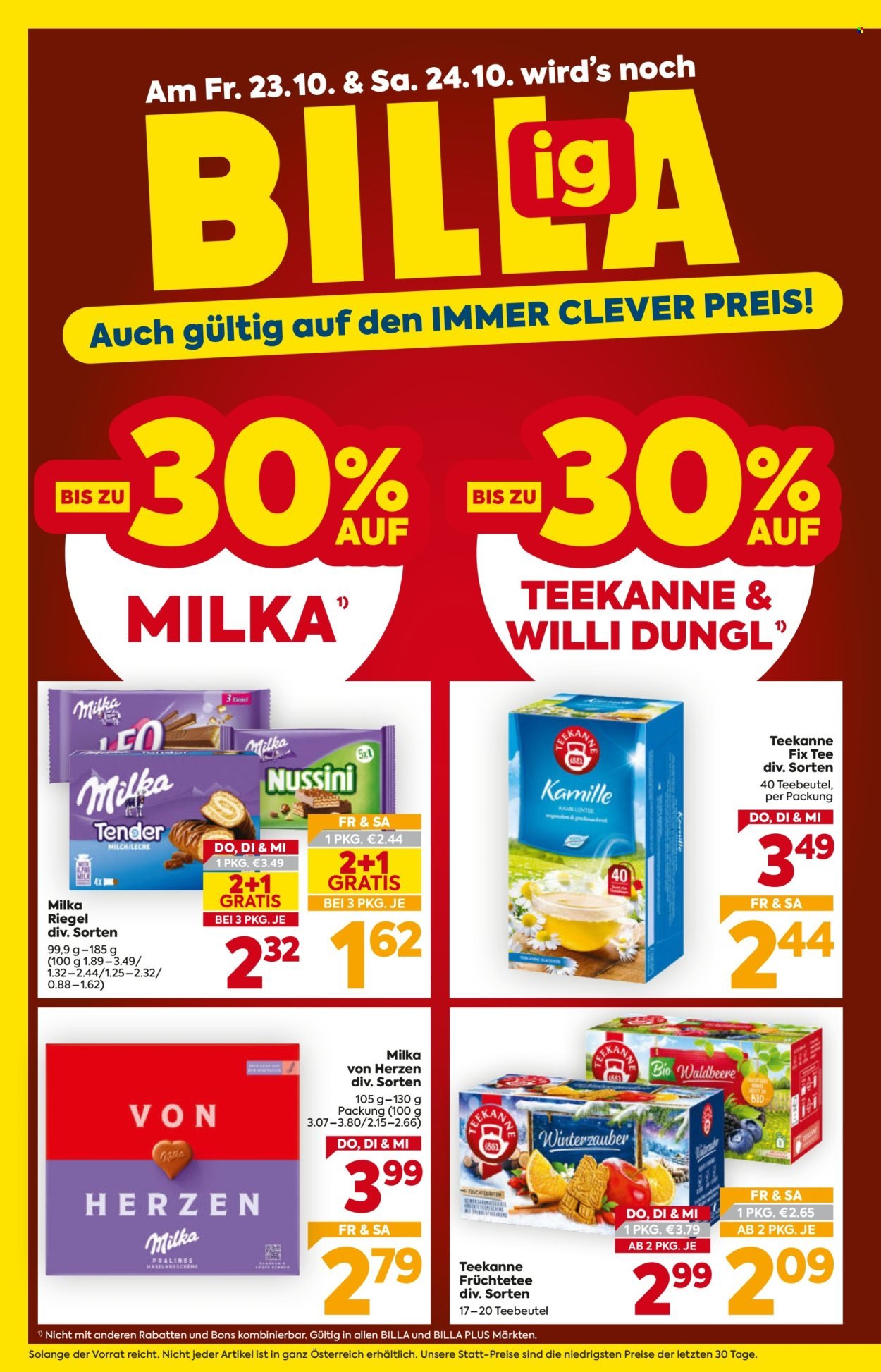 BILLA Flugblatt - Ab Donnerstag, 22.10.2026