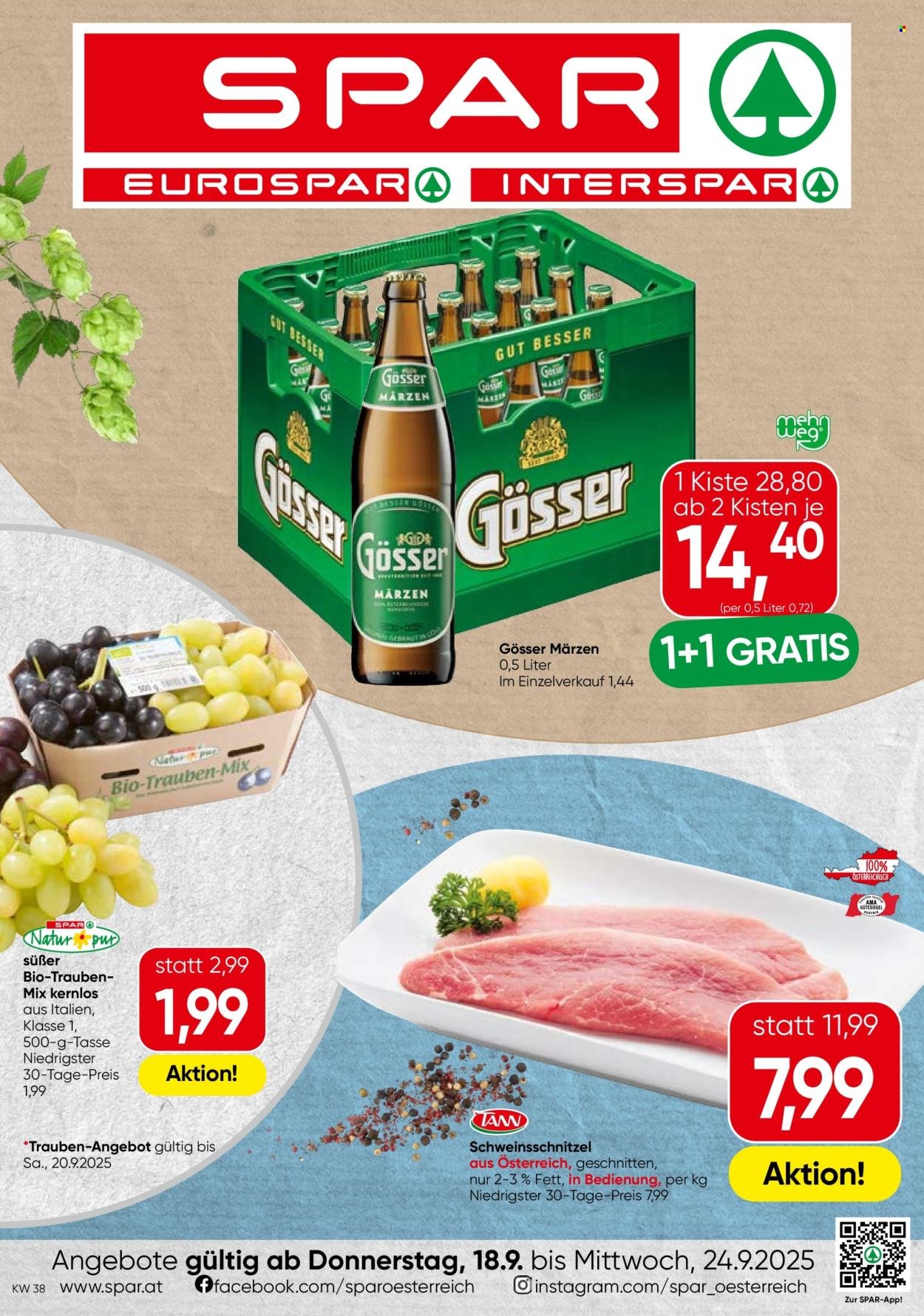 SPAR Flugblatt - KW 38 - Wien (2025-09-18 - 2025-09-24) | 1