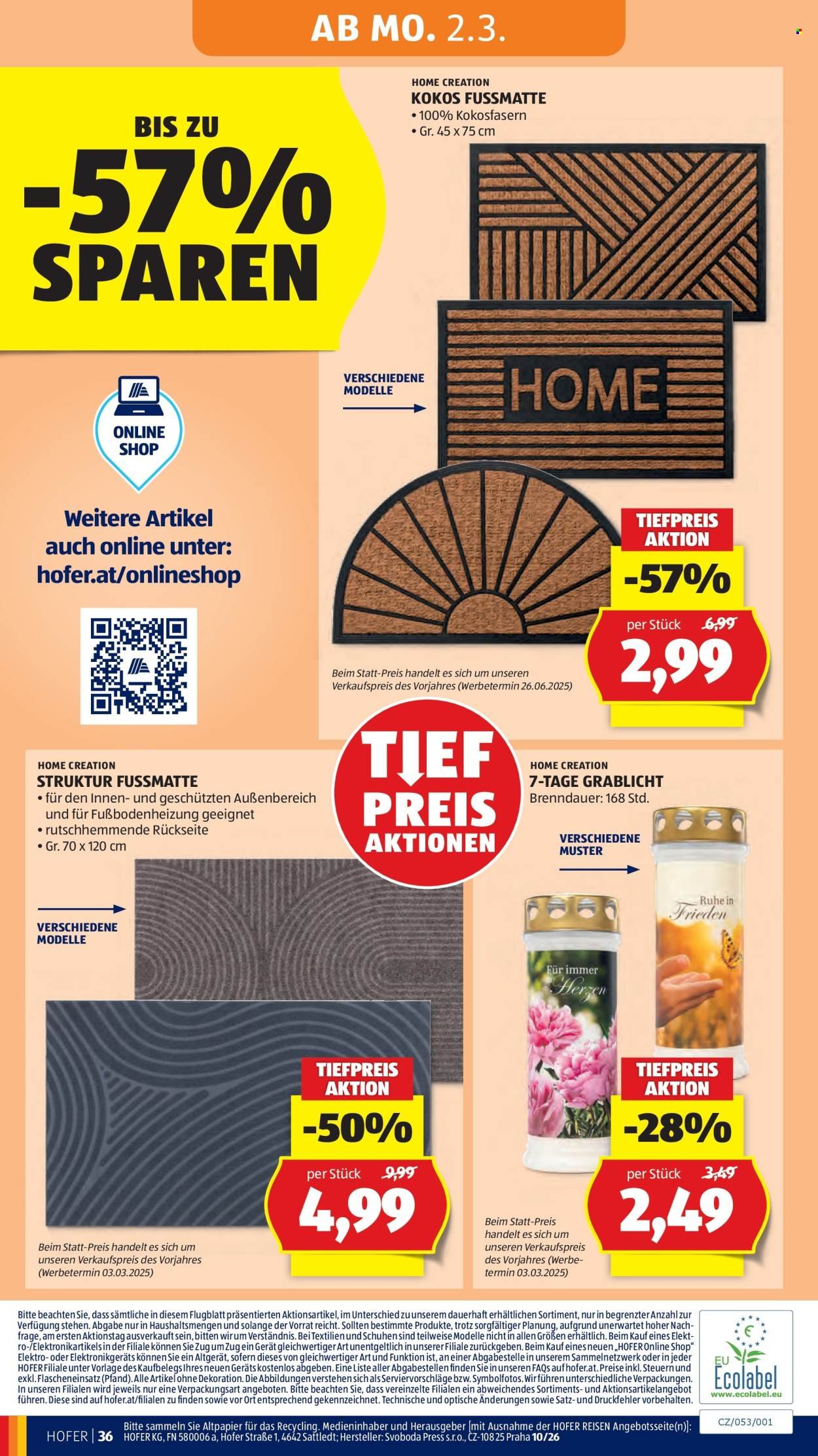 HOFER Flugblatt - Ab Mittwoch, 25.2.2026