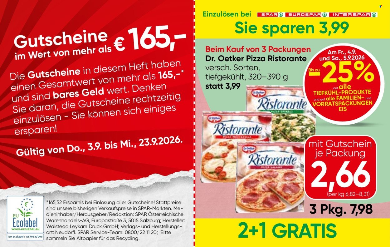 SPAR Flugblatt - Ab Donnerstag, 3.9.2026
